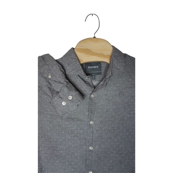Bonobos‎ Men’s Slim Fit Gray Button Up Long Sleeve Shirt Size Medium - Picture 1 of 7